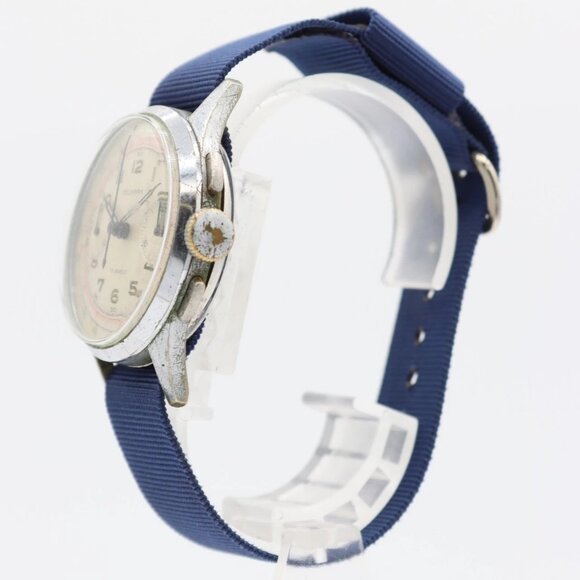 Vintage 34mm Delmark Men's Mechanical Chronograph Wristwatch Venus 188 Swiss - Picture 3 of 7